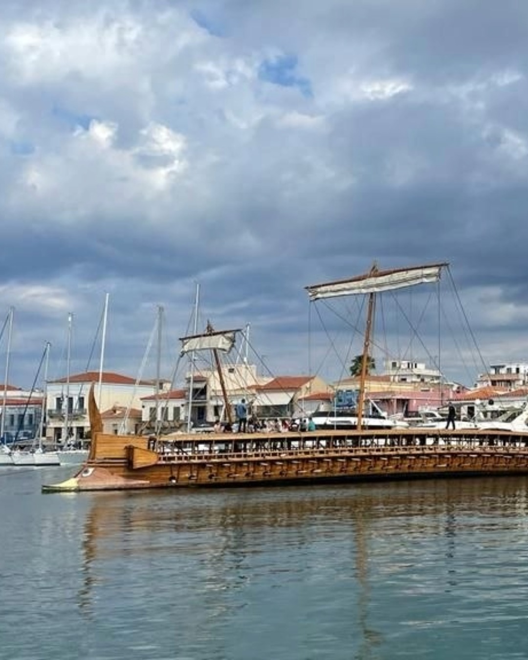 Ancient Greek Boat on the Port of Aegina Ancient Greek Boat on the Port of Aegina